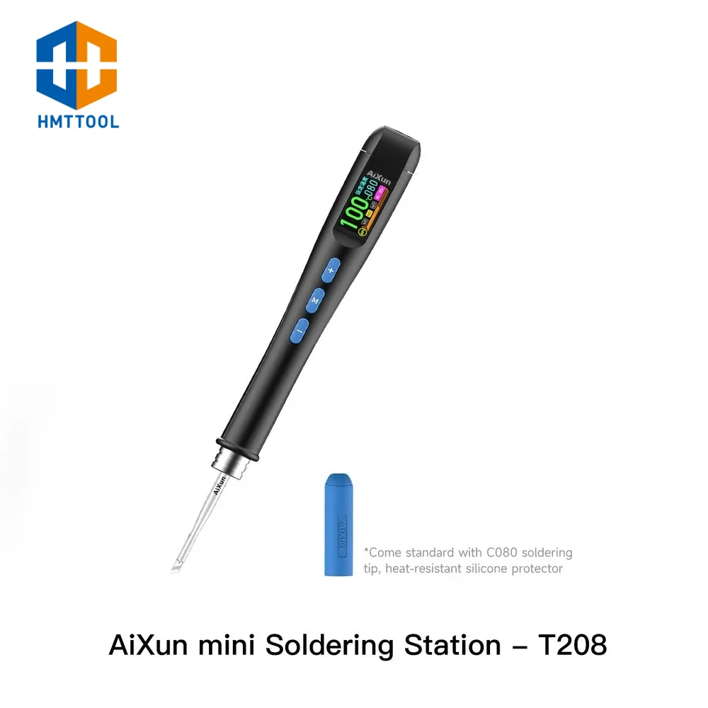 

‌AiXun Min T208 Smart Soldering Iron 80W 6-Axis Gyroscope Auto Sleep C080 Handle Tip For Mobile Phone Repair Welding Machine