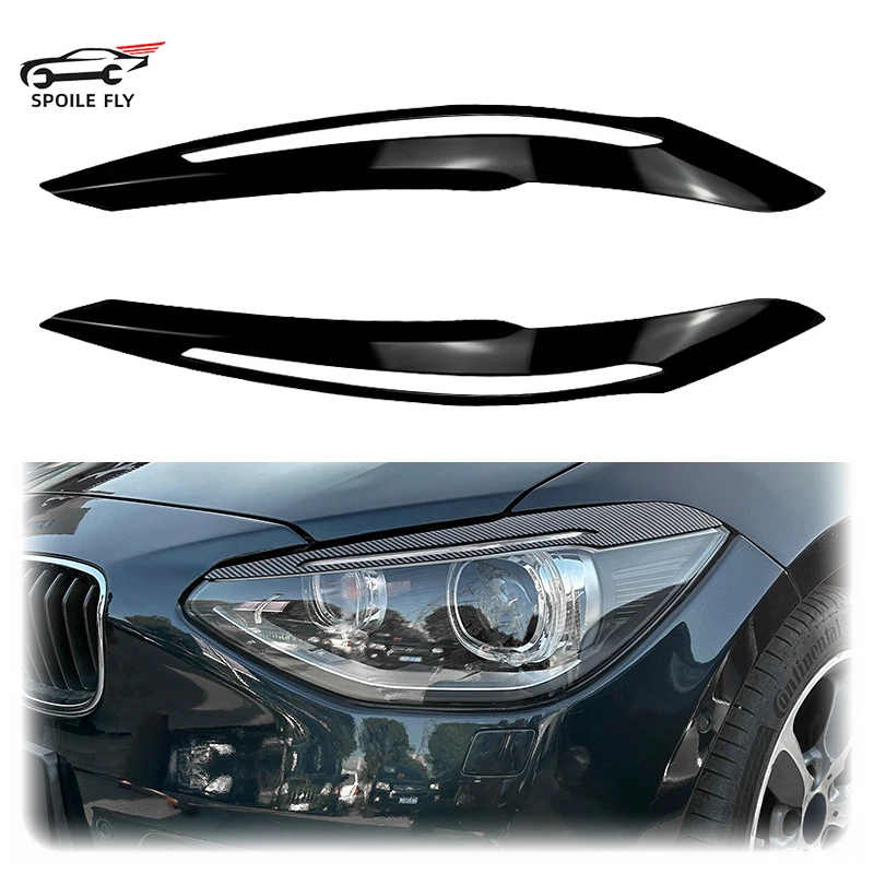 

2012 To 2014 For BMW 1 Series F20 F21 Car Front Headlights Eyebrows Eyelids Trim Covers Sticker Eyeborw By ABS Gloss Black