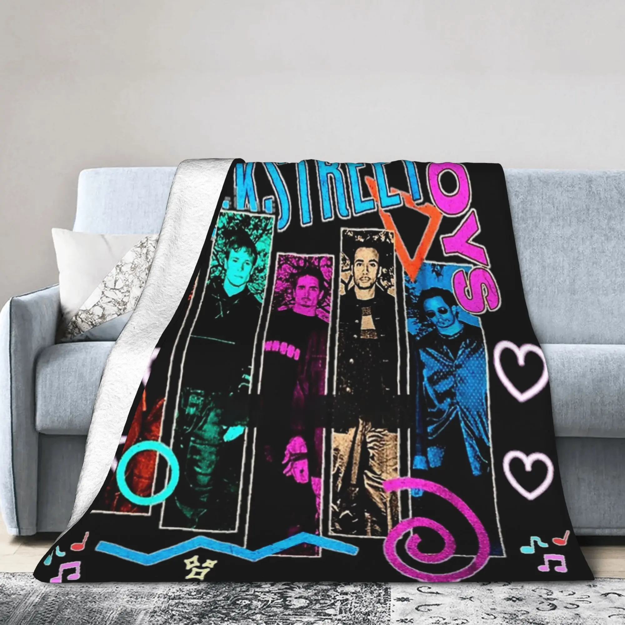 Backstreets Boys Band  Knitted Blanket  Wool Throw Blanket Summer Air Conditioning Personalised Ultra-Soft Warm Bedspread