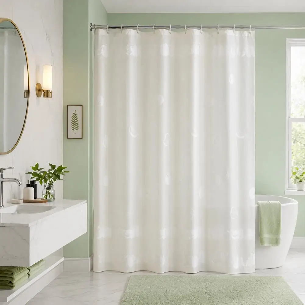 Mildew Proof Shower Curtain Anti-mildew Shower Curtain Translucent Peva Shower Curtain Liner with Grommets Waterproof Bathroom