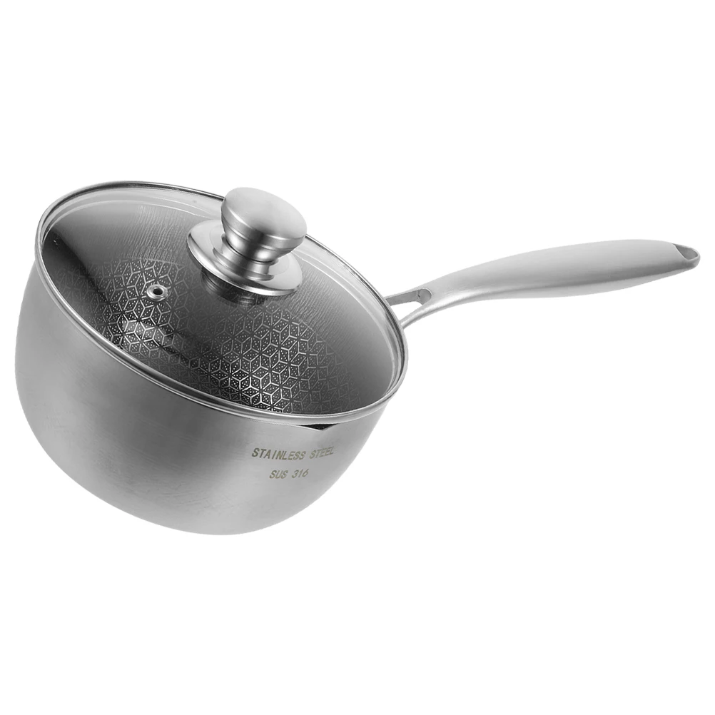 

Honeycomb Non-stick Cooking Pot Stainless Steel Saucepan Kitchen Utensils 304 Fry Eggs Easy Clean Multi-functional