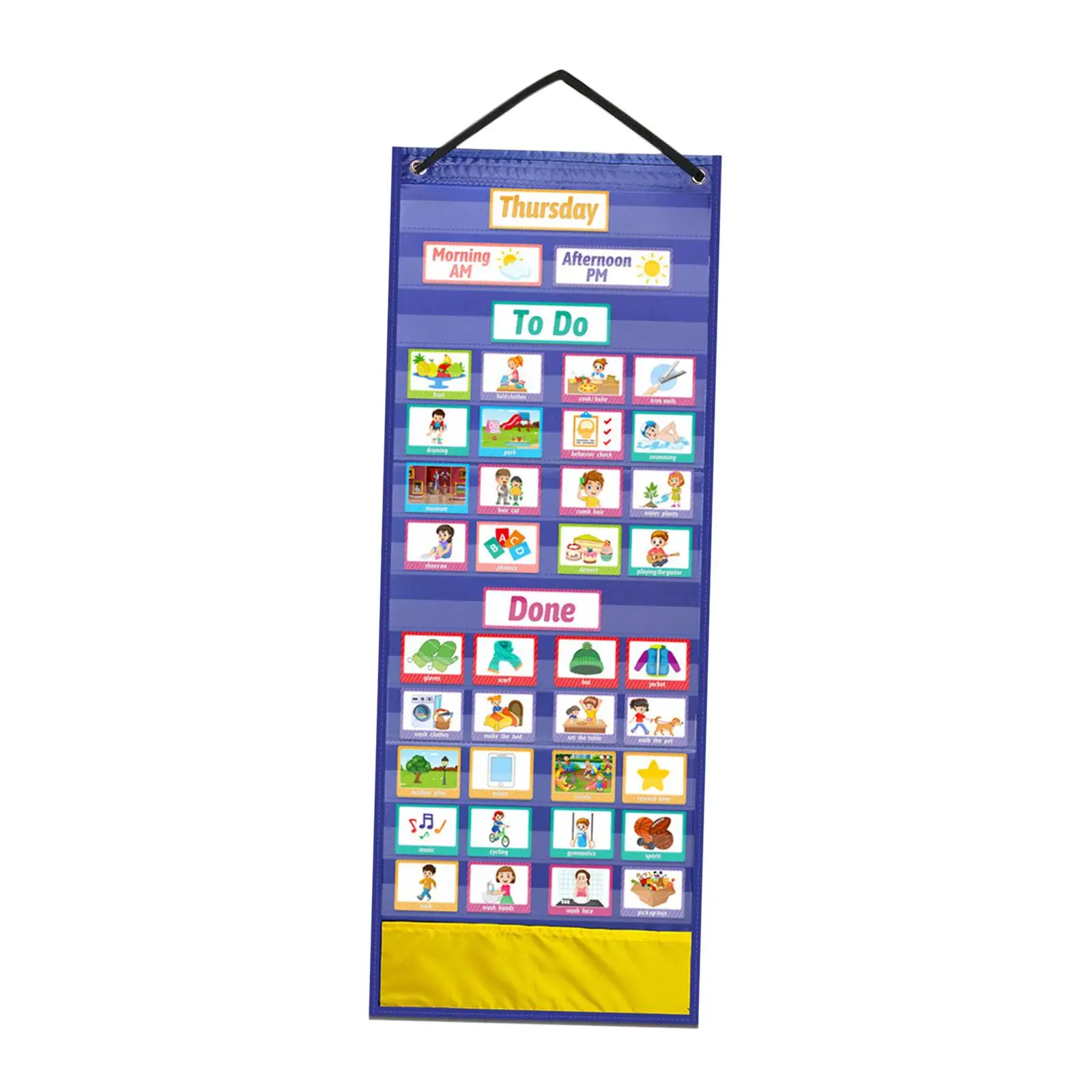 Visual Behavioral Routine Tool,Kids Visual Schedule Chart Calendar Portable with Magnets Learning Materials for Home Behavior