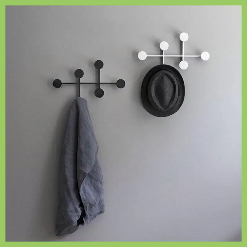 

Nordic Wall Hanger Clothes Storage Organizer Coat Metal Multifunctional Hanger Entrance Wall Decoration