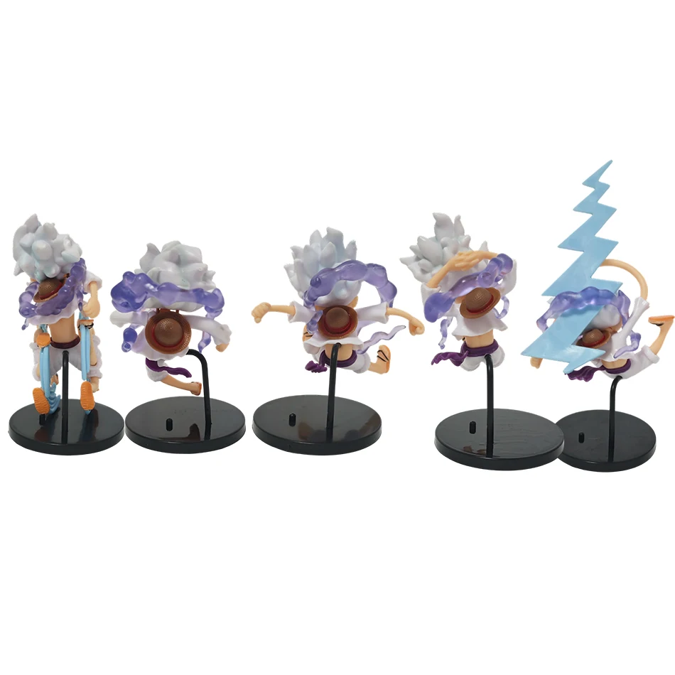 One Piece Luffy Nika Gear 5 Anime Action Figures Chopper Shanks Toys Sun God Luffy PVC Model Desktop Ornament Collection Toy view 4