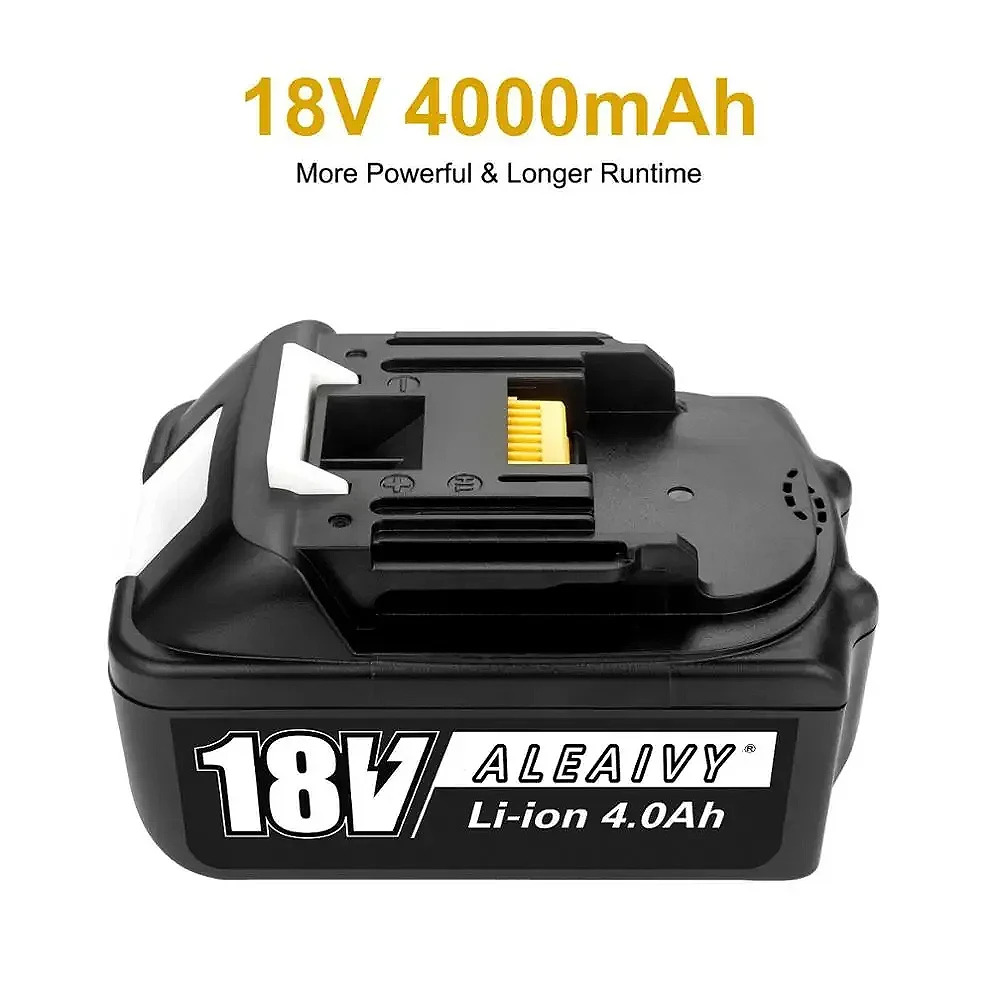 100% New Original 18V 4000mAh Rechargeable Battery Li-Ion Battery Replacement Power Tool Battery for MAKITA BL1880 BL1860 BL1830