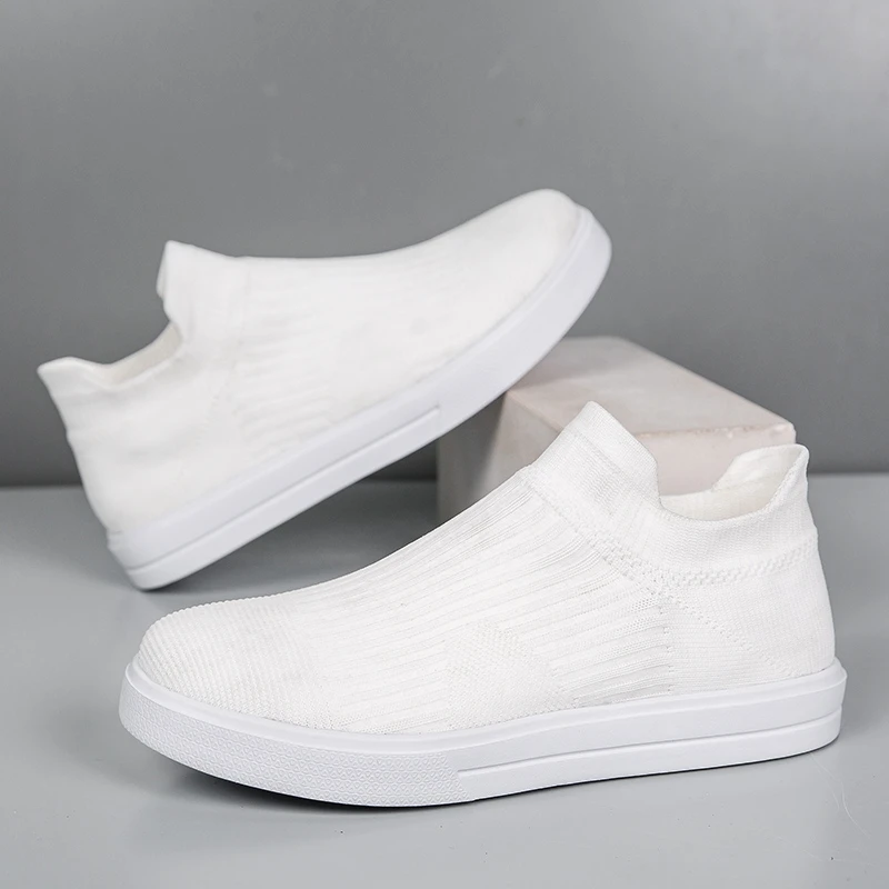 Big size Men's Shoes 2025 Autumn Fashion Versatile Breathable Mesh Surface Flying Woven Outdoor Sports Lightweight Work Shoes