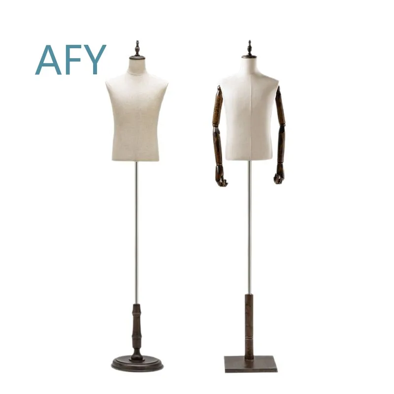 Full Body Clothing Store Mannequin for Men Table Window Suit Display Rack Half Body Dummy Model Wholesale for Retail Store
