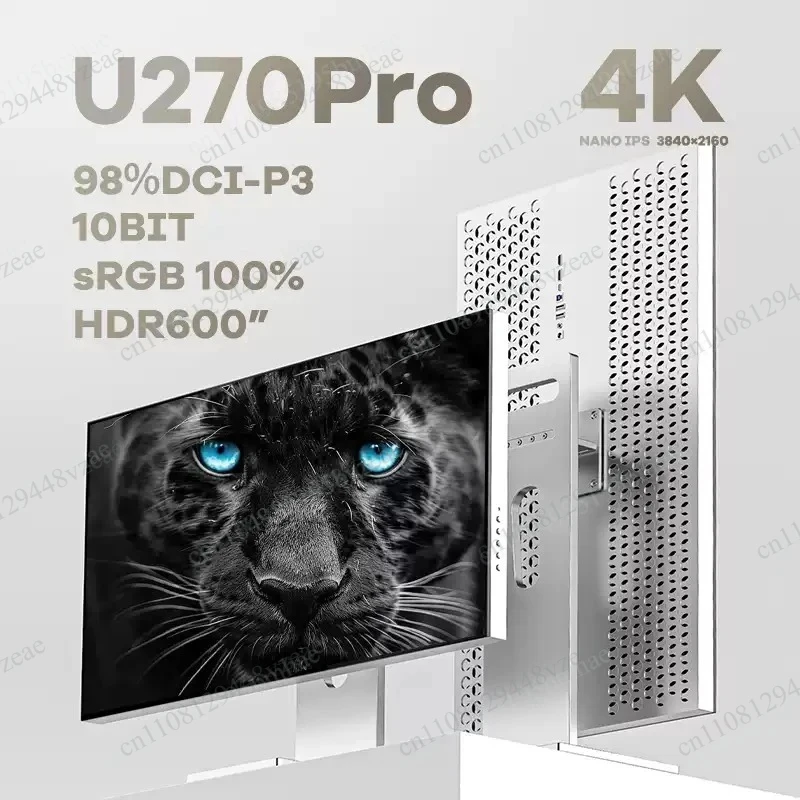 Designer External Screen for MAC 27-Inch 4K Mirror Monitor, Full Aluminum Alloy Body