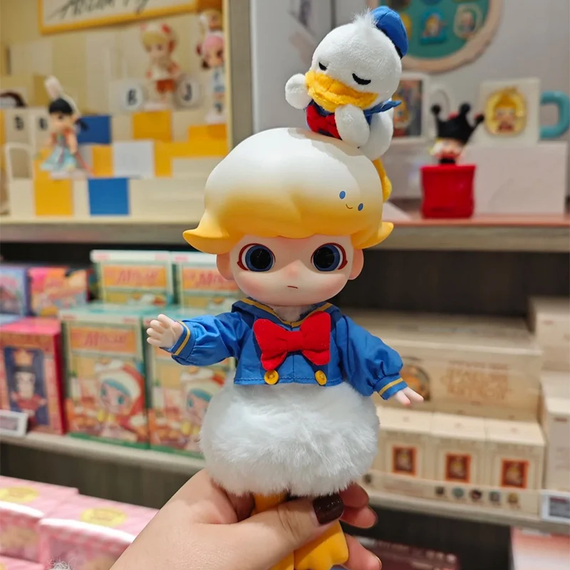 New Genuine Dimoo Donald Duck 1/8 Movable Figure Kids Plaything Kawaii Doll Action  Made By Hand Girl Christmas Festival Gifts