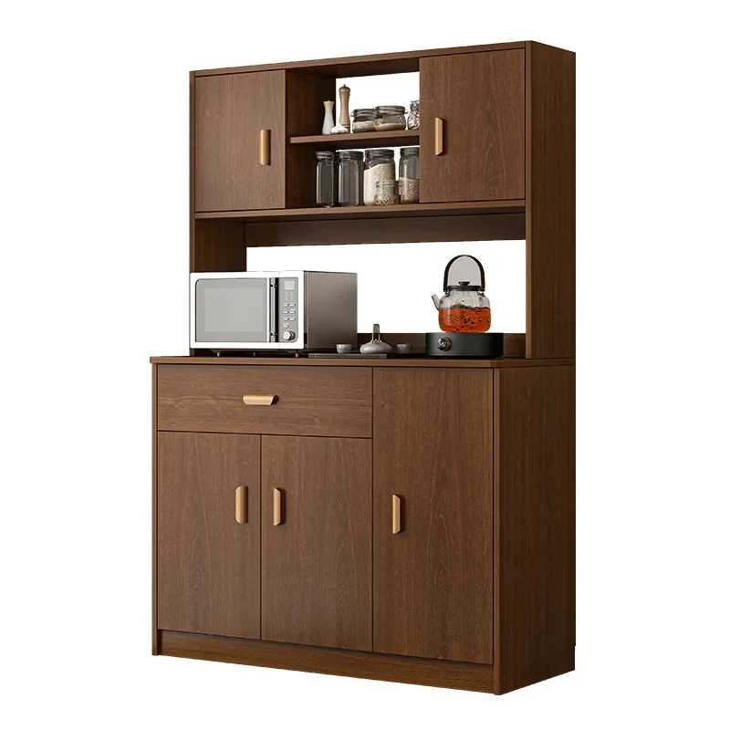 Dining side cabinet integrated cabinet against the wall Modern simple living room storage cabinet Imitation solid wood light lux