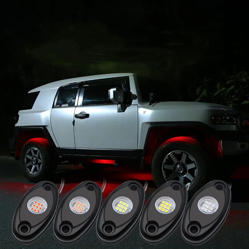 Car LED Chassis Light Underbody Atmosphere Light Decorative Lamp Exterior Decoration Rock Light 12V