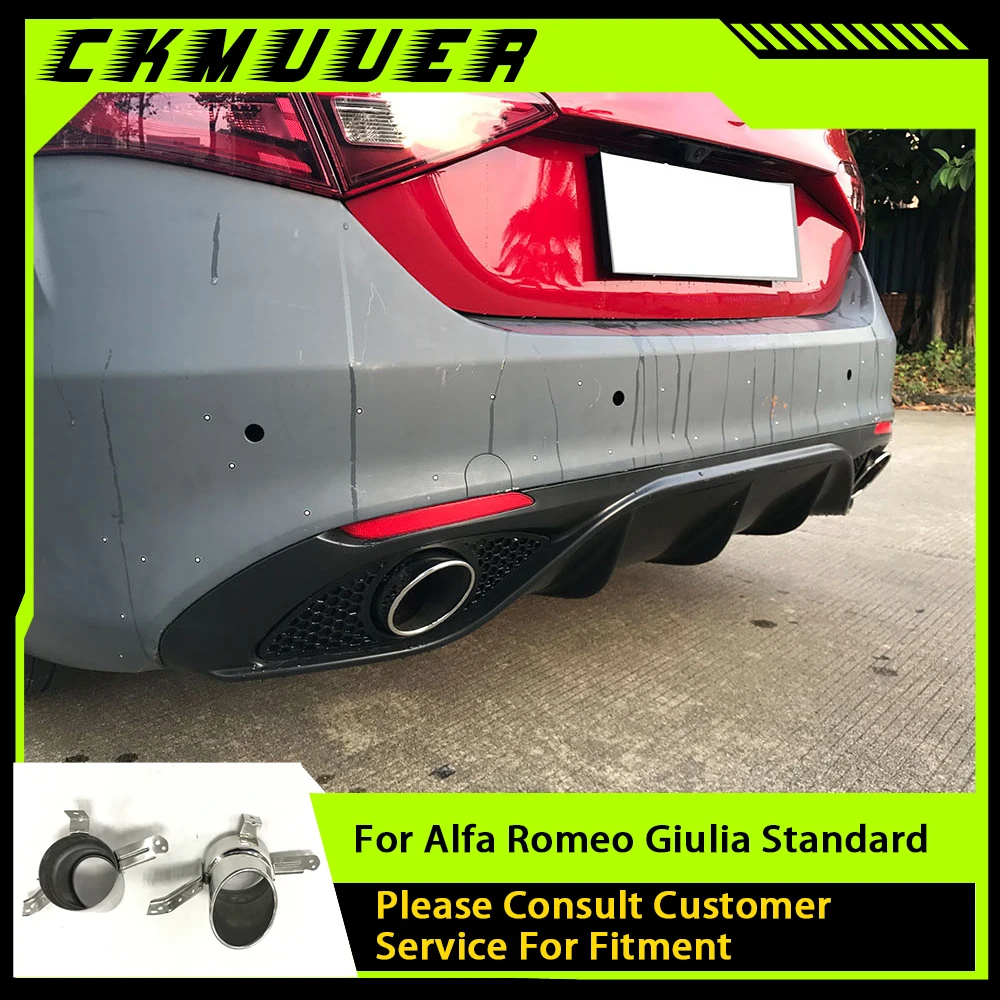 

Для Alfa Romeo Giulia Standard 2016-2018 комплекты кузова, диффузор заднего бампера, насадки для выхлопных газов O-O, материал из нержавеющей стали