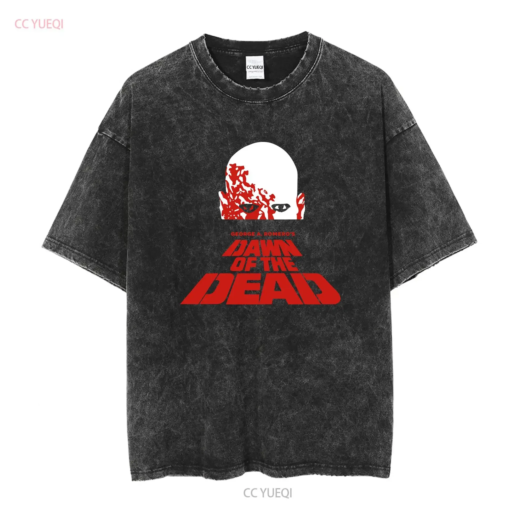 Dawn of the Dead George A Romero 1978 HQ Retro Movie Print T Shirt Heavyweight Crewneck long or short sleeves vintage Washed
