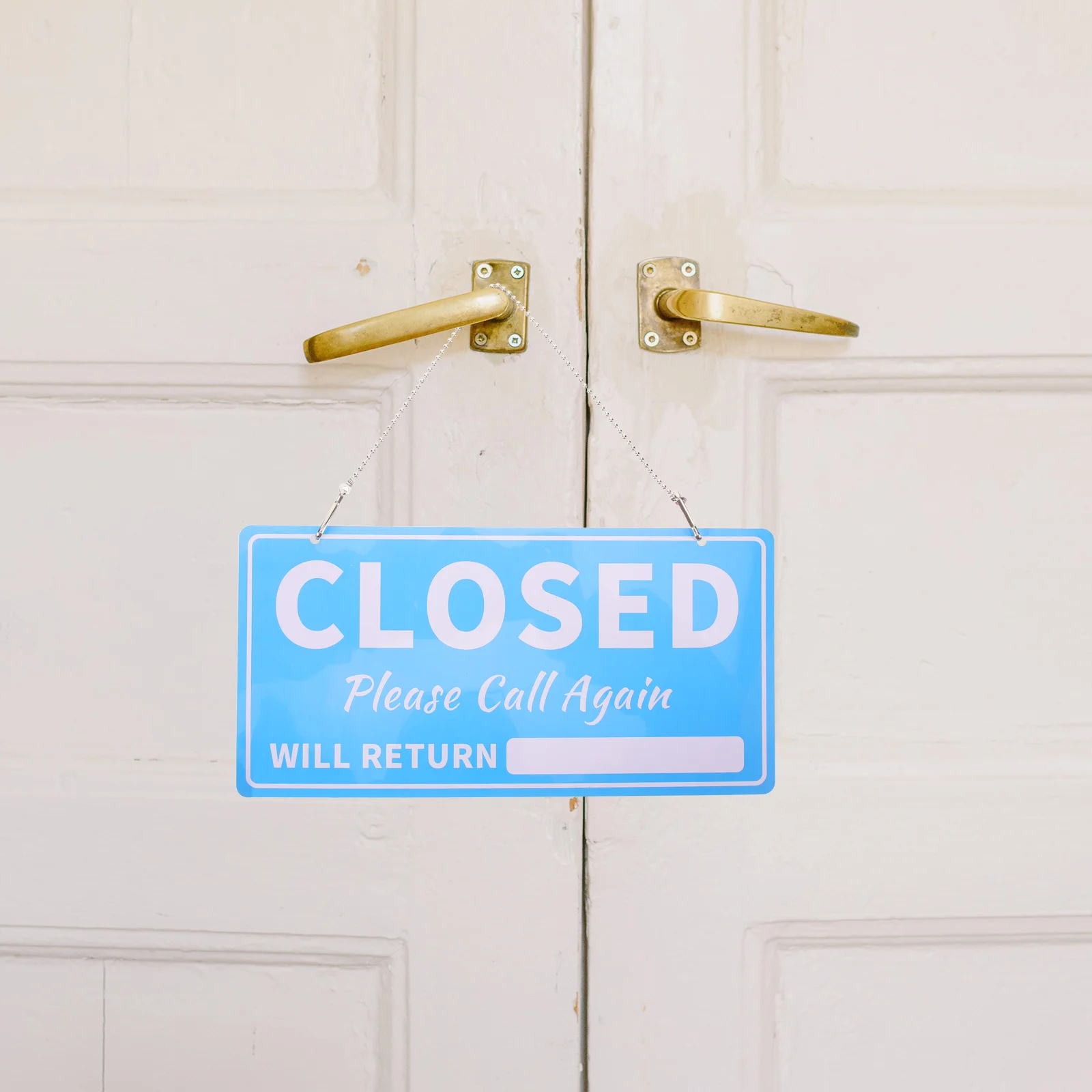Door Opening and Closing Reminder Business Hours Sign for Front outside Outdoor Pvc