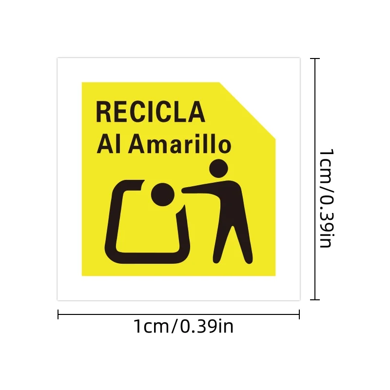 1000 قطعة 1 سنتيمتر/0.39in اسبانيا إعادة تدوير التسمية اسبانيا تنظيم جديد تصنيف LabelEPR التعبئة والتغليف الامتثال ملصق #5