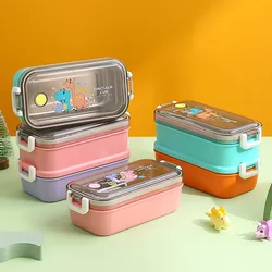 Children's Lunch Box 304 Stainless Steel Bento Box Sealed Leak-proof Food Container Portable Picnic School Office Storage Box