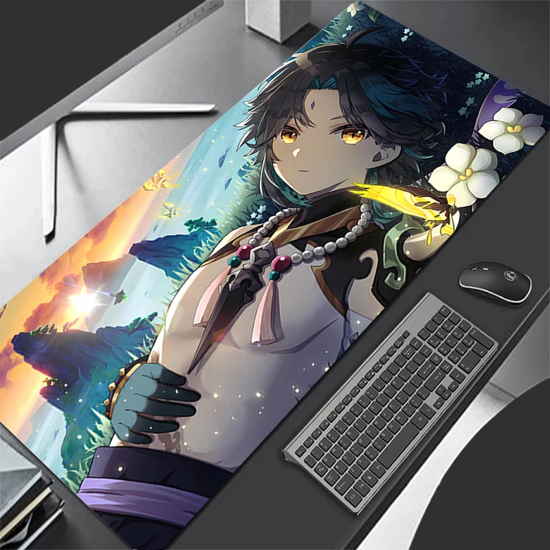 Mousepad Computer Gaming Accessories HD Keyboard Pad Office PC Rubber Mouse Pad G-genshin Impact Xiao Decoracion Desk Mouse Mat