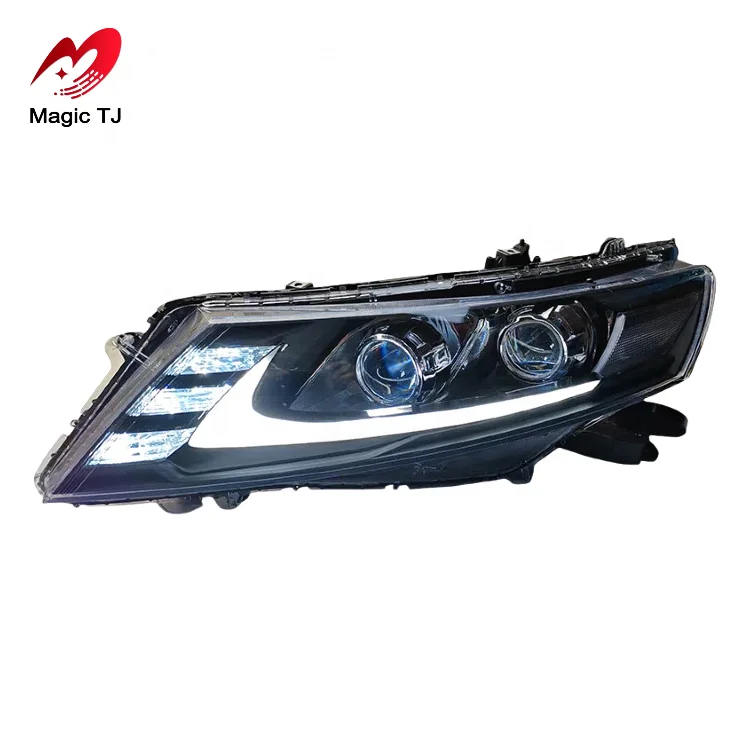 لهوندا ل سيفيك 8th الجيل 2012-2014 LED المصابيح الأمامية ديناميكية بدء التشغيل بدوره إشارة الخلفية DRL رئيس مصابيح 6000 كيلو اللون ل #5