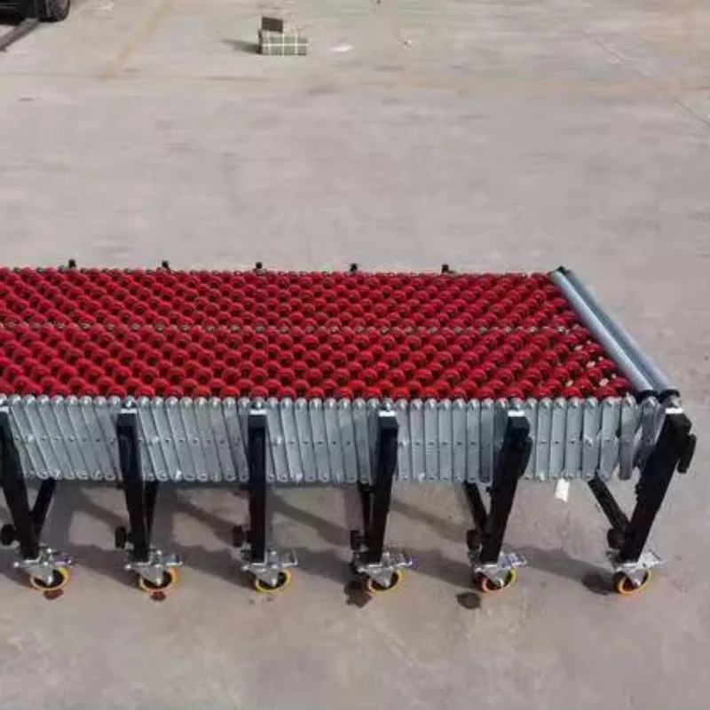 ناقل دوار PVC عالي الجودة للتفريغ التليسكوبي لحاويات الكرتون