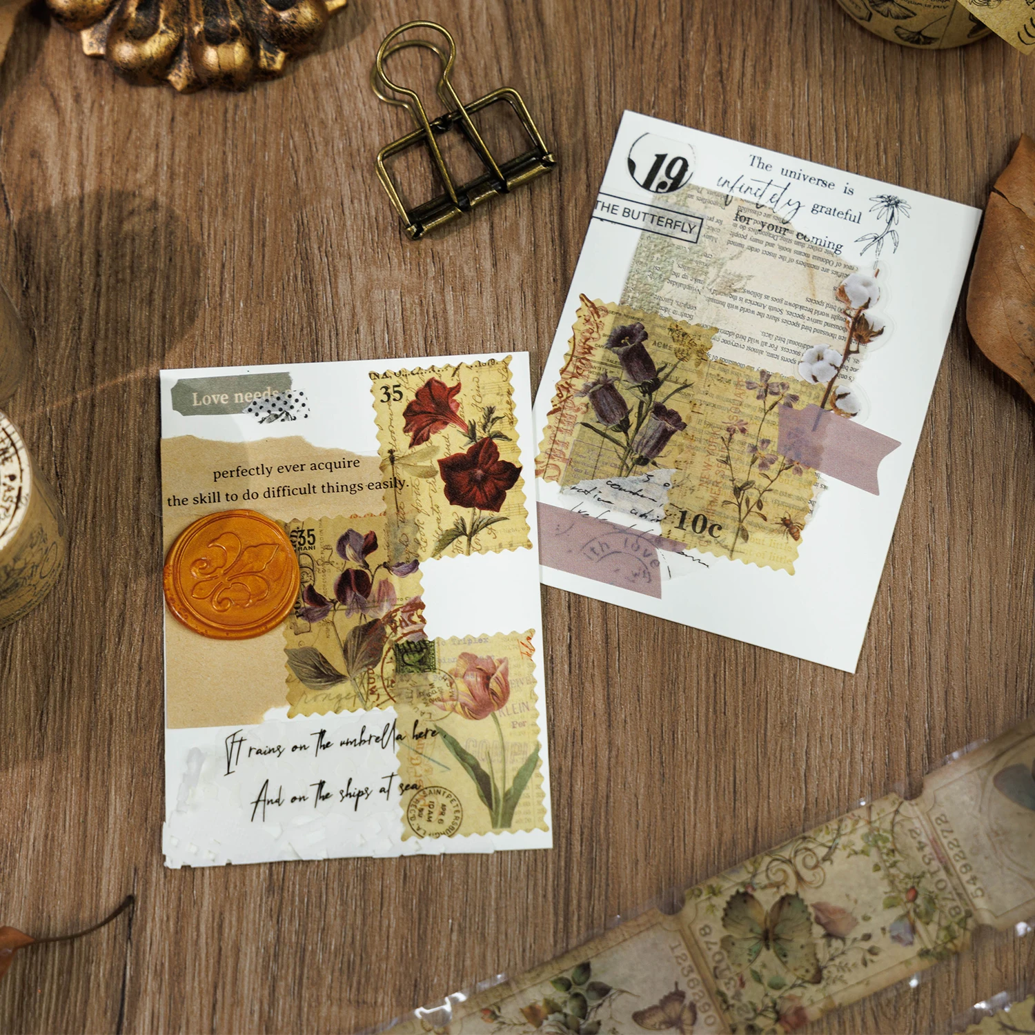 Cinta de Papel Decorativa para Scrapbooking, Diario, Manualidades y Envoltura de Regalos - Varios Diseños Elegantes para Proyectos de Bricolaje