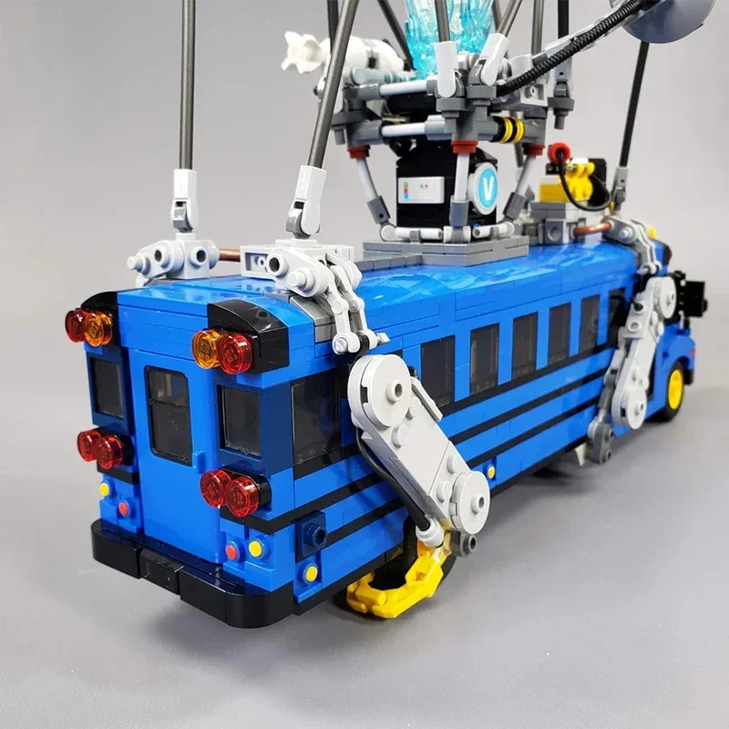 Modèle de voiture de ville en briques de construction MOC, montgolfière, saut de bus, technologie, blocs modulaires, cadeaux de Noël, jouets de bricolage, ensembles d'assemblage