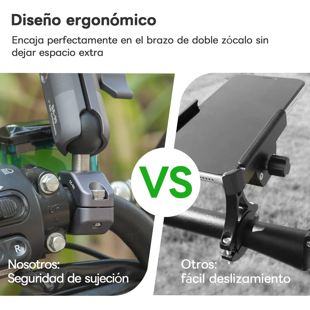 FANAUE aluminum alloy motorcycle handlebar phone holder 25mm/20mm/17mm ball head extension base is stable and non-slip image 6