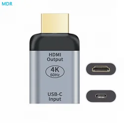 MDR USB-C to HDMI Connector Adapter Type C Female Source to HDMI Sink HDTV 4K 60hz 1080p for Tablet Phone Laptop