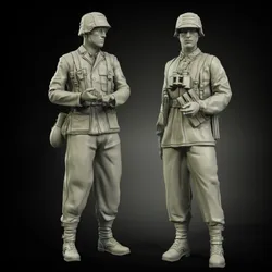 1/35 Scale Resin Figure Model Kits Infantry 2-Person Normandy Hobby Military Miniature Diorama Toy Unassembled & Unpainted N1514