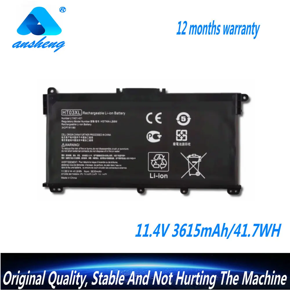 

11.55V HT03XL Laptop Battery For Pavilion HP 14-CE0025TU 14-CE0034TX 15-CS0037T 250 255 G7 HSTNN-LB8L L11421-421 HSTNN-LB8M/DB8R