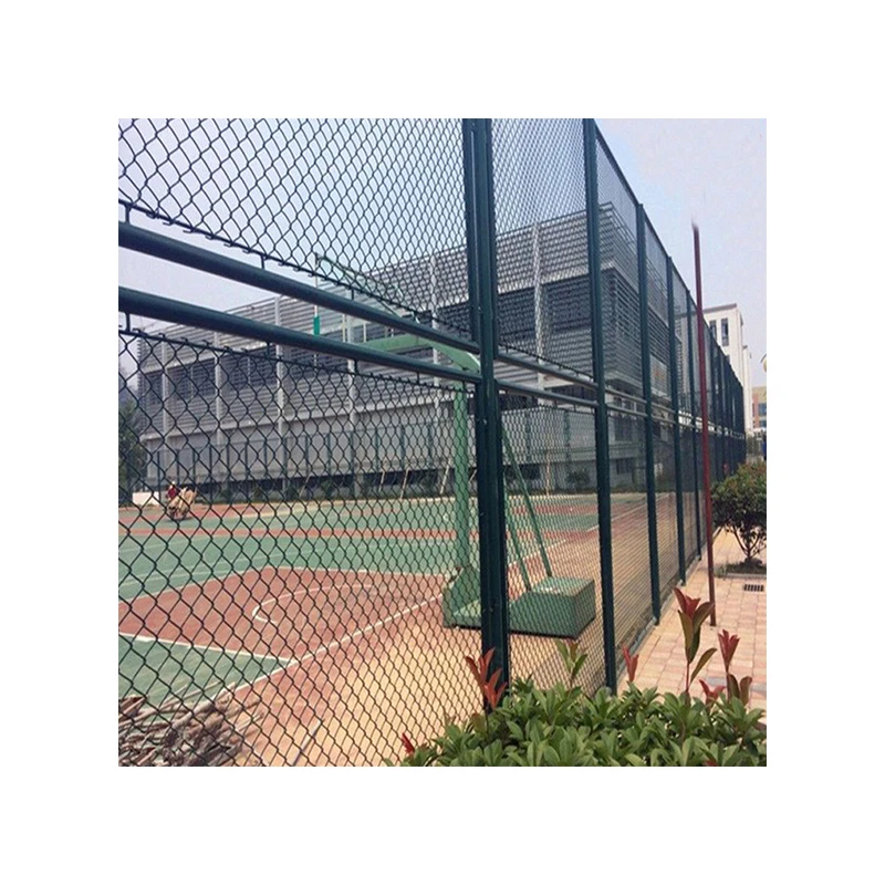 custom.304 SS Chain Link Fence with Durable and Beautiful Appearance Sports Stadium Support Color Sprayed
