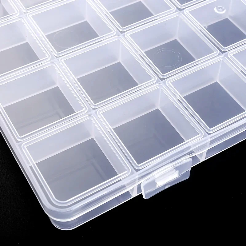 Transparent Storage Container Jewelry Box Clear Plastic Organizer Box Empty Earring Storage Organizer Display Case for Beads
