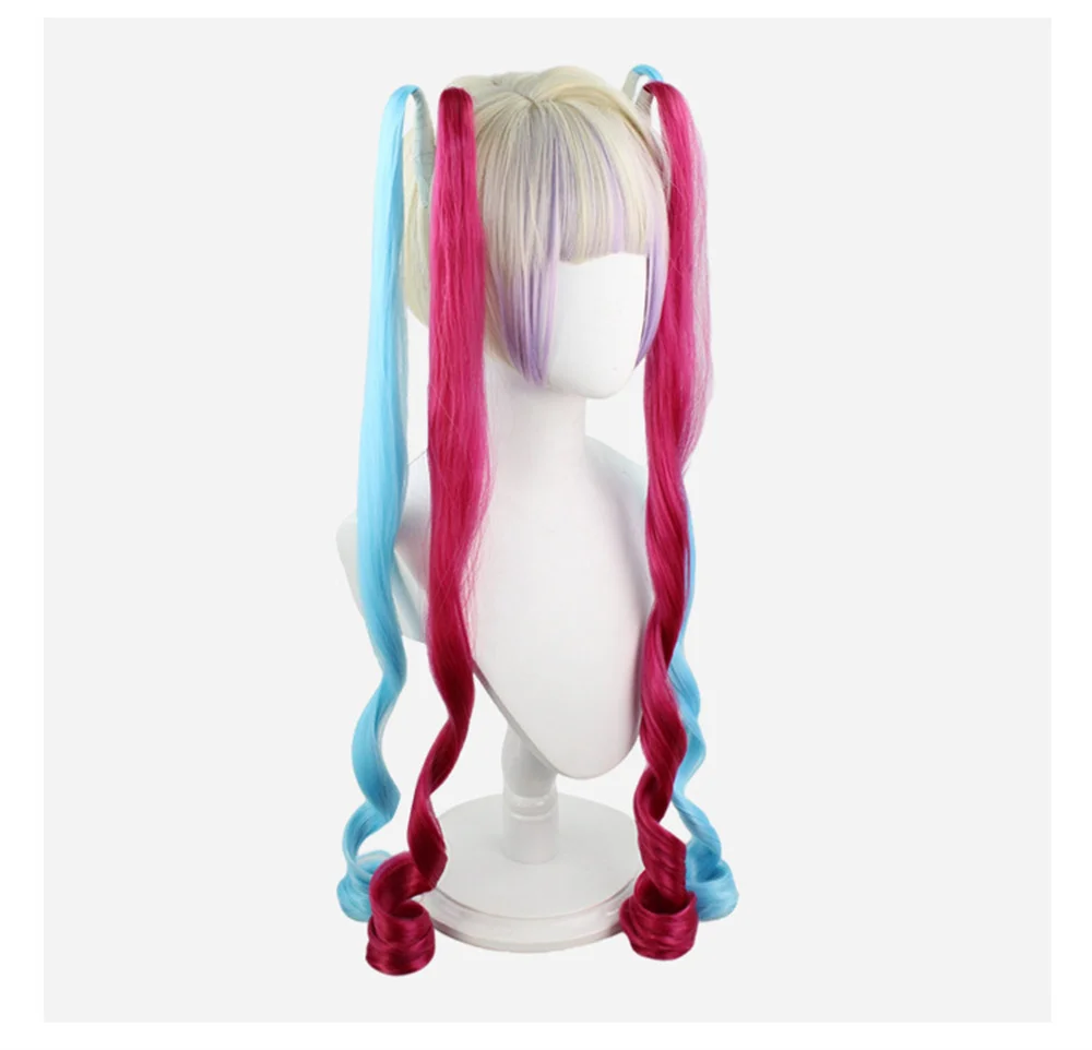 Game NEEDY GIRL OVERDOSE KAngel  Cosplay Wigs Color Yellow Red Wig Woman Long Anime Cosplay