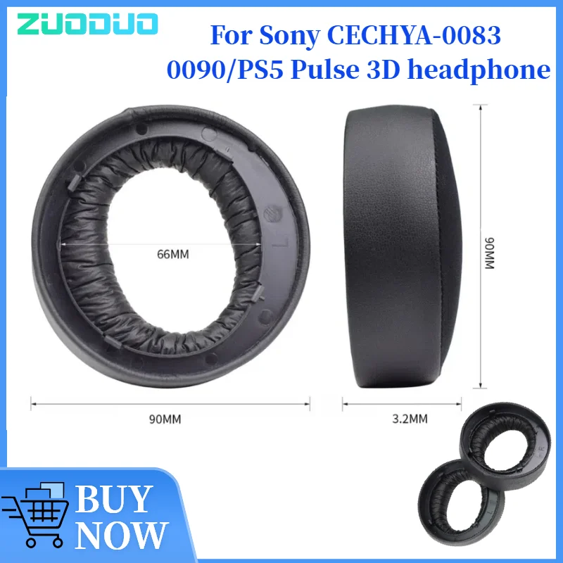 

ZUODUO Replacement Ear Pad for Sony CECHYA-0083 0090 / PS5 Pulse 3D Headphones Mesh / Ice gel / Leather Earpads Earmuffs Cushion