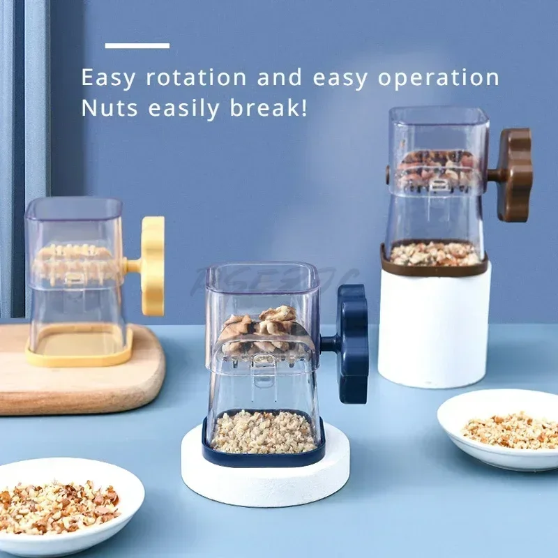 Molinillo de nueces y nueces, Manual multifuncional portátil para frutas, nueces, almendras, trituradora de Chocolate, herramienta de cocina