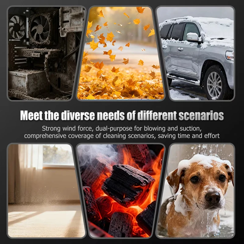 Xiaomi Turbo Jet Fan 130000r/s سوبر قوية منفاخ الهواء فراغ تهب شفط 3in1 لتنظيف الغبار فرش سوبر العنيفة مروحة #5