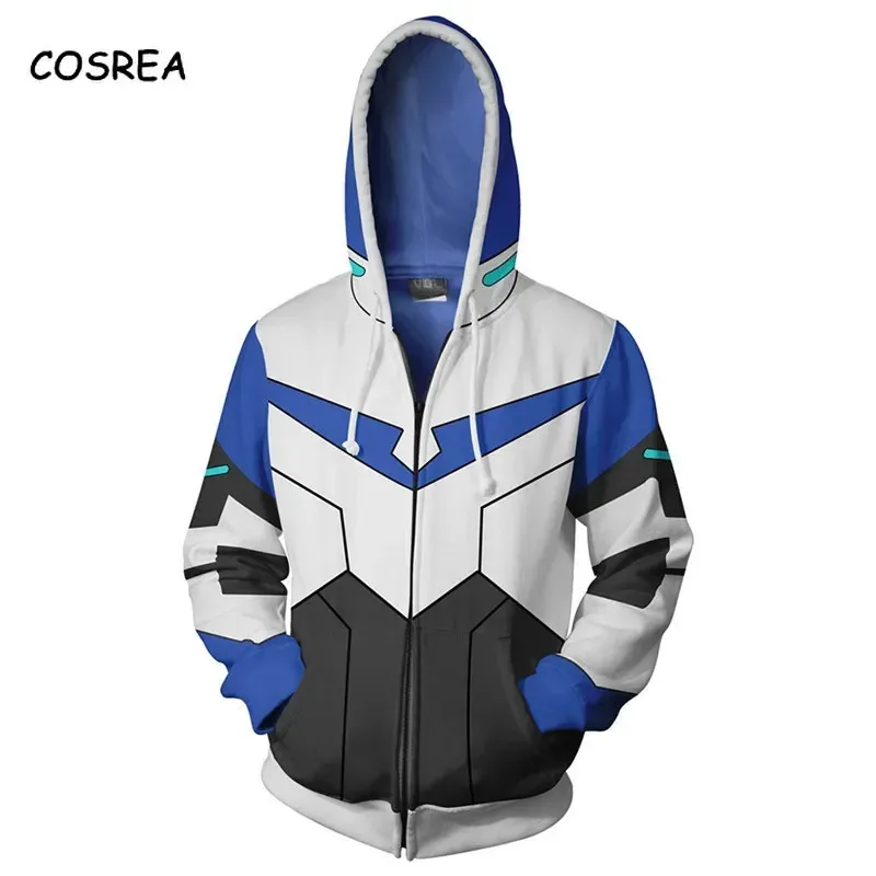 Voltron felpa con cappuccio corta crop top sportivo Shiro/tl/hunk/Pidge/felpe a maniche lunghe cardigan costume cosplay