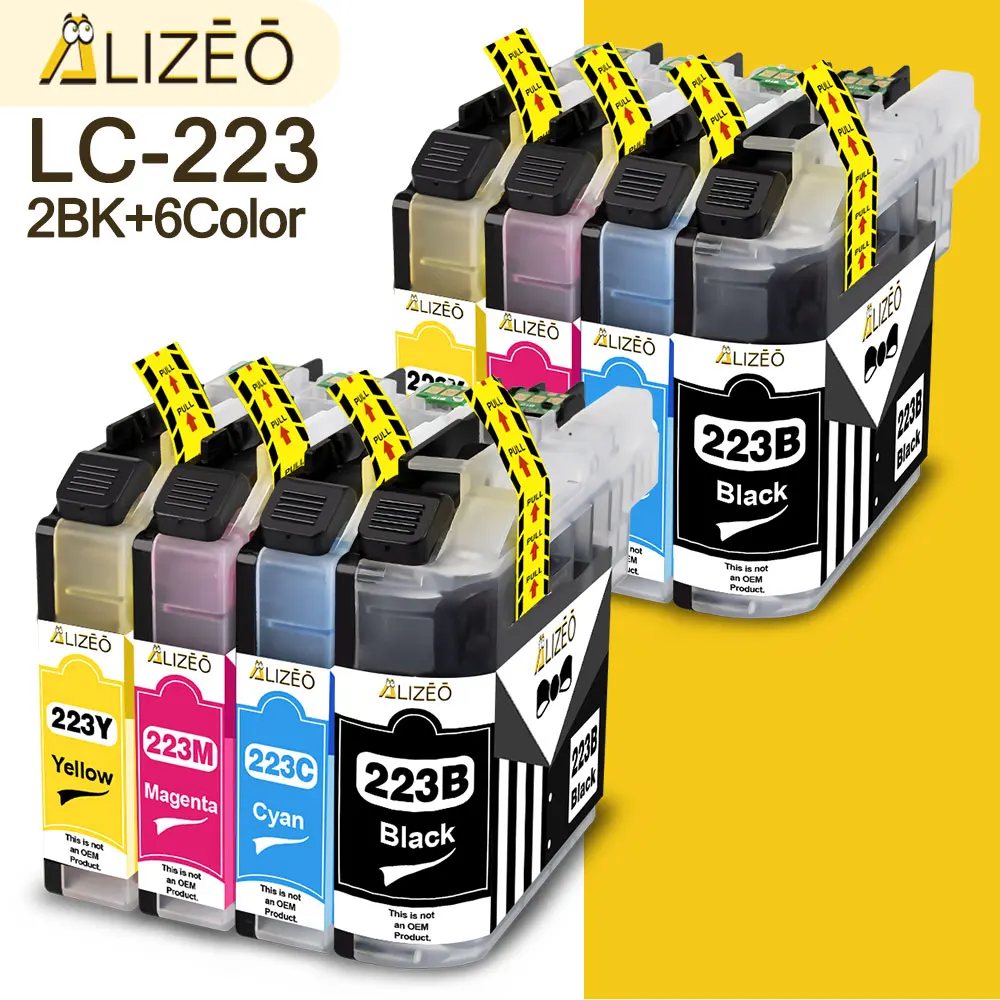 Cartucho de Tinta LC223 XL Compatível com Impressoras Brother LC 223 223XL DCP-J4120DW MFC-J4420DW J4620DW 4625DW