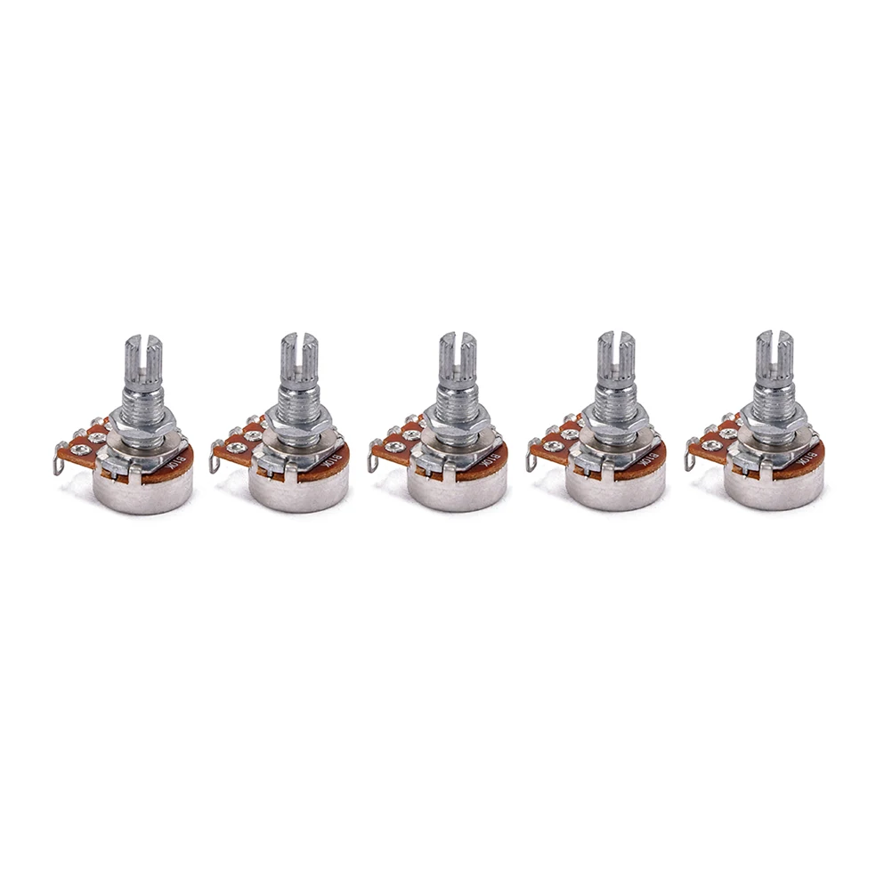 

5 Pcs Potentiometer Guitar Linear Corner Full Size B10k for Tone Control Audio Taper