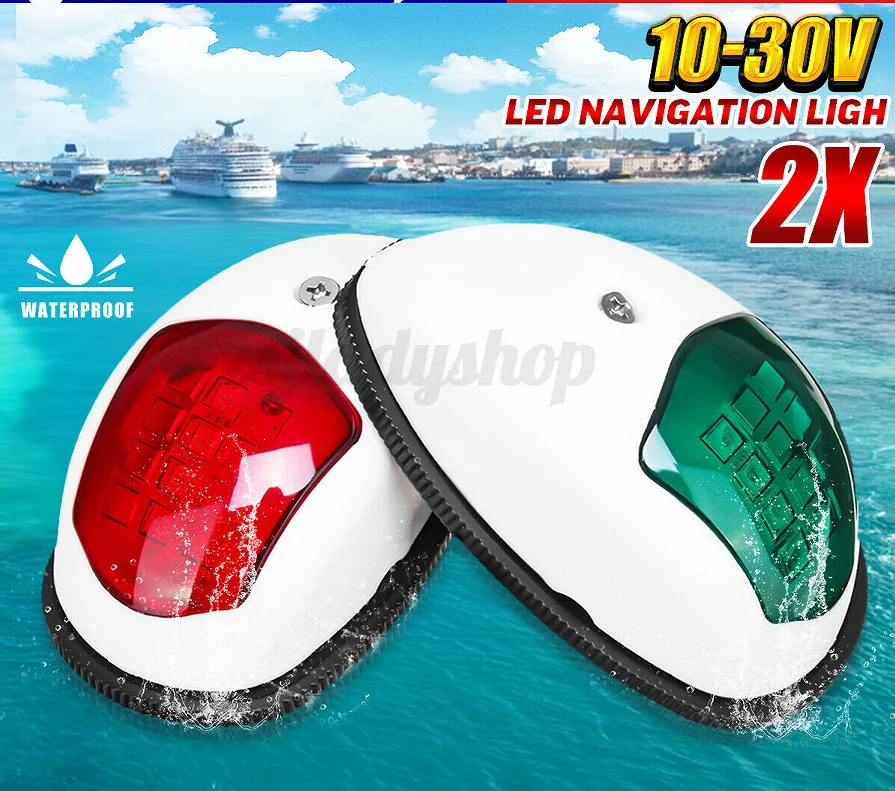 

2x LED Navigation Lights Nav Lamp Side Mount Port Starboard Marine Yacht Boat