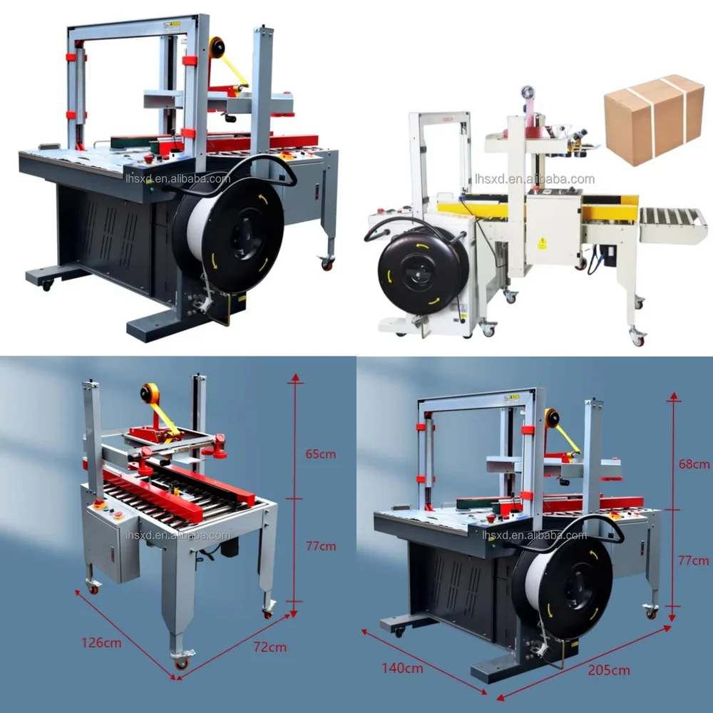 Fully Automatic Express Packaging Machine for Carton Bundling Sealing Wrapping Box Packing Tape Sealing Machine for Ecommerce