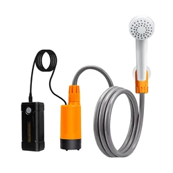 Portable Camping Shower USB Rechargeable Handheld Electric Shower for Hiking Travel Backpacking Swimming Beach Hiking