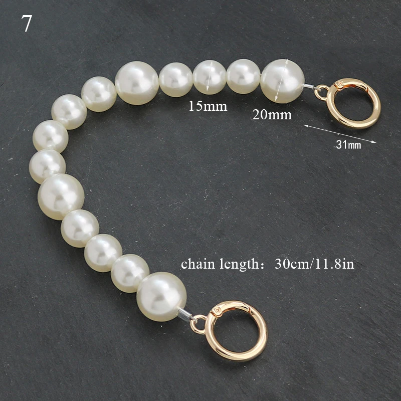 Imitation Pearl Bag Strap Beaded Design Bag Handle Belt Women Handbag Handles Replacement Handbags Strap Accessories