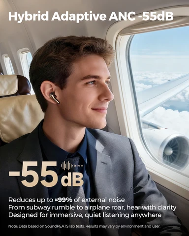 SOUNDPEATS Air5 Pro+ беспроводные наушники с шумоподавлением