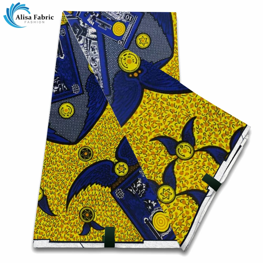 Ankara Block Prints Batik Fabric Veritable Wax African Wax Fabric Nigerian Dutch Hollandais Pagne 100% Cotton For Sewing VL-134