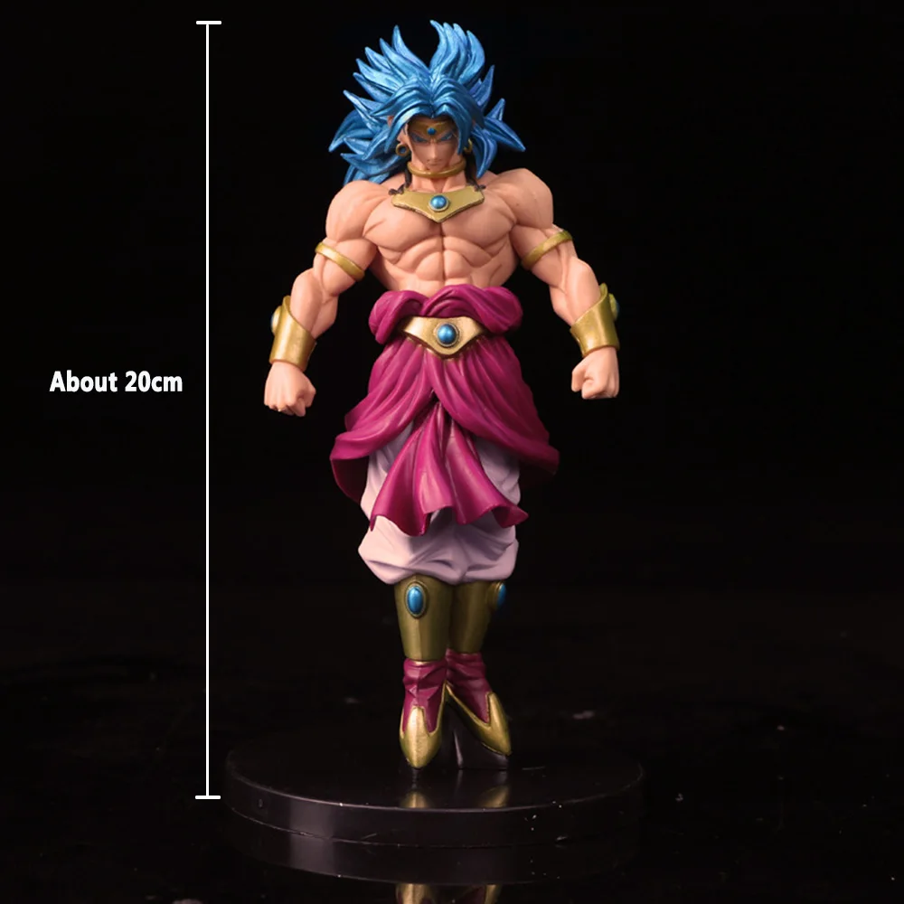 Tokoh Anime bola naga 20cm mainan Figma Super Broli DBZ Super Action Figurine PVC koleksi mainan Model untuk hadiah anak-anak