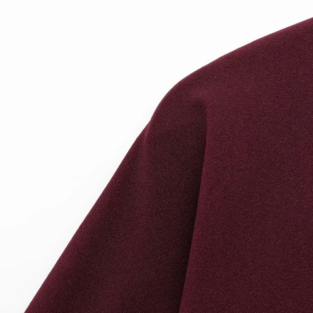 Plissado cor sólida fino ajuste midi vestido em torno do pescoço manga curta fenda zíper verão nova moda feminina vestido longo