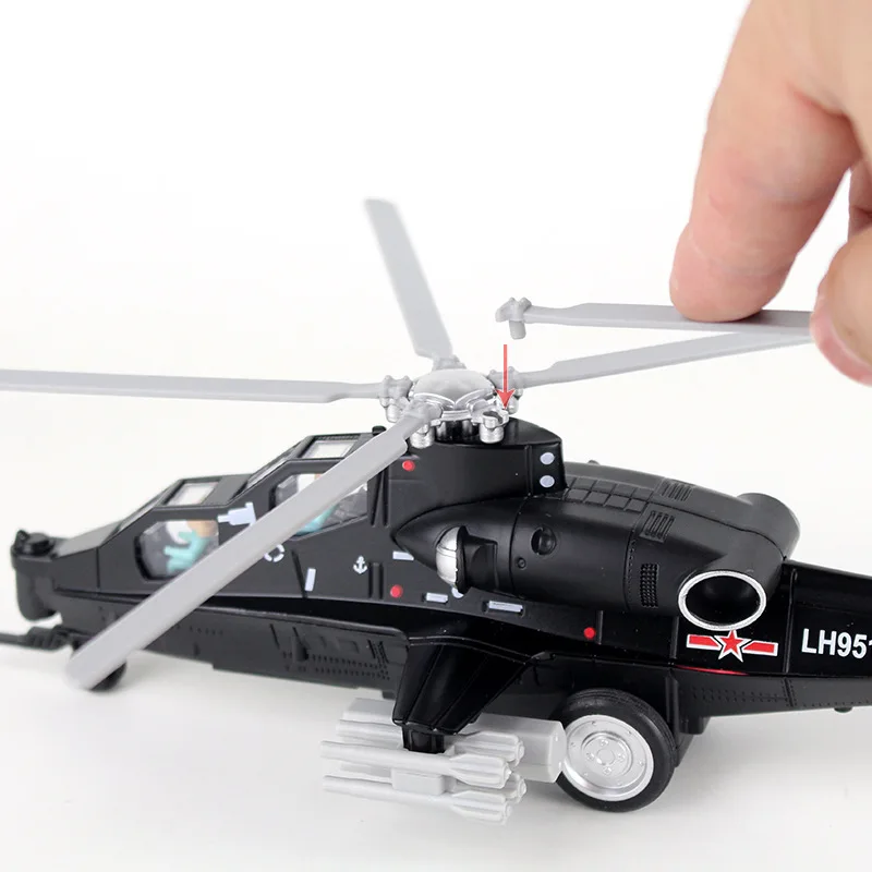 Mini-Modell Legierung Hubschrauber Druckguss Sound und Licht zurückziehen Spielzeug Flugzeuge Simulation Sammlung Geschenke Spielzeug für Jungen