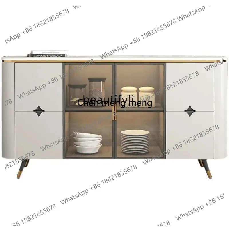 

Буфет LHY26 ss с итальянской каменной столешницей, минималистичный, для столовой, с винным шкафом со стеклянными дверцами, настенный шкафчик для гостиной/прихожей