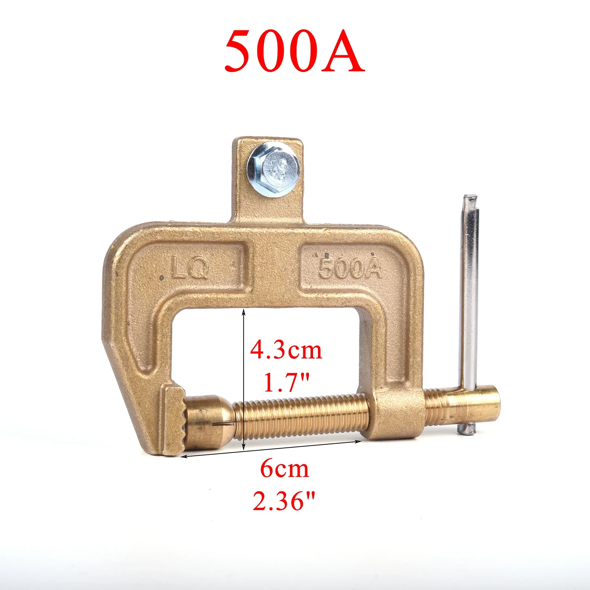 Imagem -03 - Braçadeira de Terra de Solda de Latão Resistente Clipe de Terra tipo c para Máquina de Plasma de Solda Tig Mig Mma 500 600 800 1000a