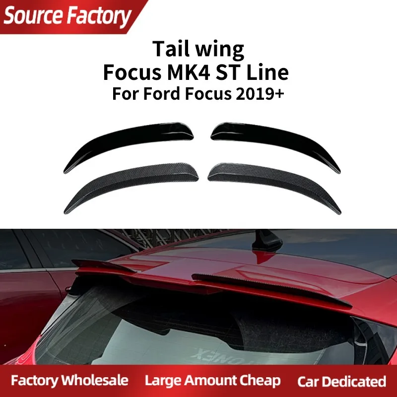 

Спойлеры с крыльями автомобиля для Ford Focus ST Line Hatchback 2019 + верхнее крыло и хвостовое крыло, внешняя высококачественная модификация, мода